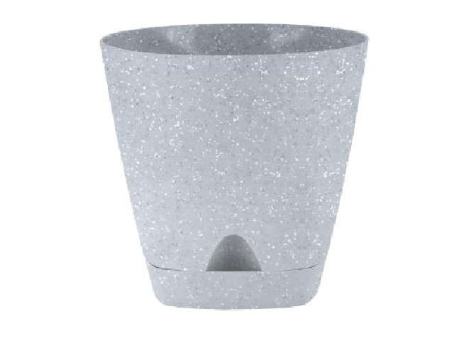 Горшок для цветов InGreen Amsterdam D110мм 0,65л с прикорневым поливом, светлый камень